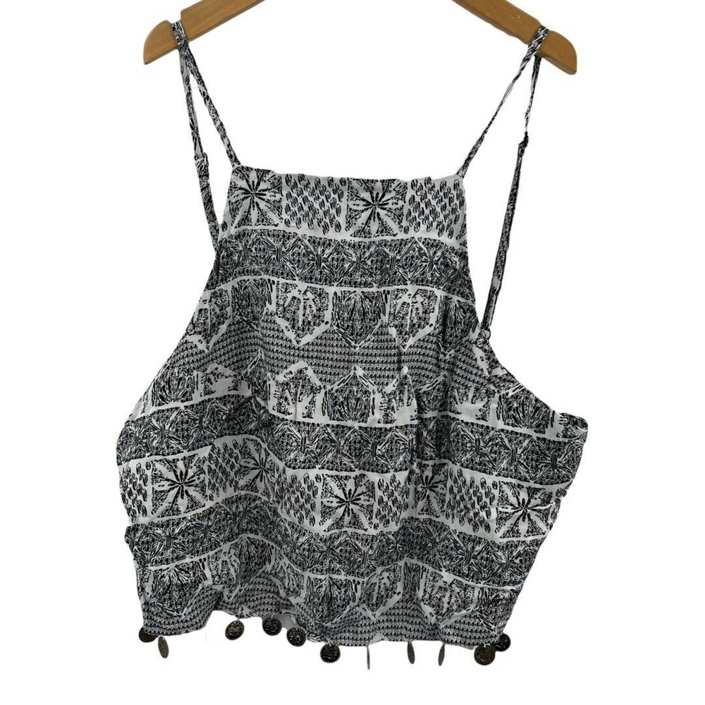 Millau Cropped‎ Sleeveless Top with Coin Hem Size Small New